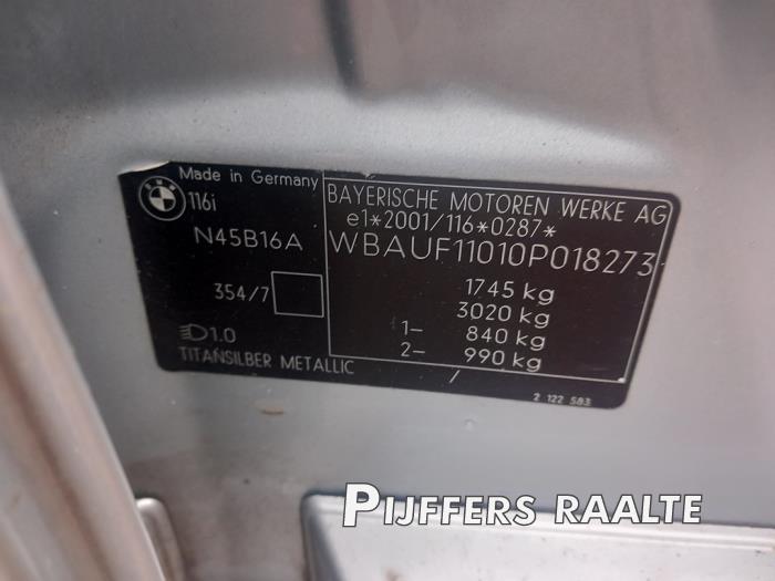 BMW 1 serie 116i 1.6 16V Sloopvoertuig (2007, Grijs)