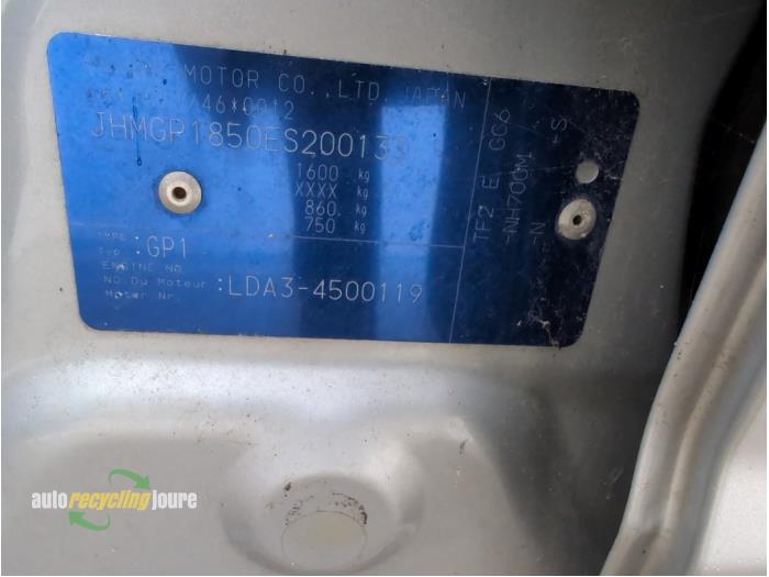 Honda Jazz 1.3 VTEC 16V Hybrid Sloopvoertuig (2013, Grijs)