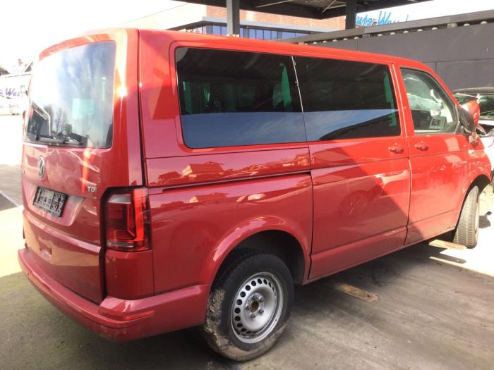 Volkswagen Transporter/Caravelle T6 2.0 TDI 150 Sloopvoertuig (2017, Rood)