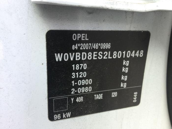 Opel Astra K Sports Tourer 1.2 Turbo 12V Sloopvoertuig (2019, Wit)