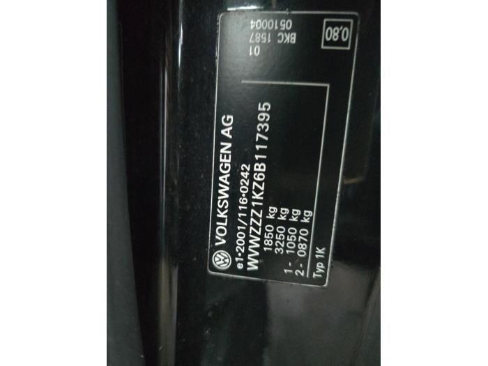 Volkswagen Golf V 1.9 TDI Sloopvoertuig (2006, Zwart)