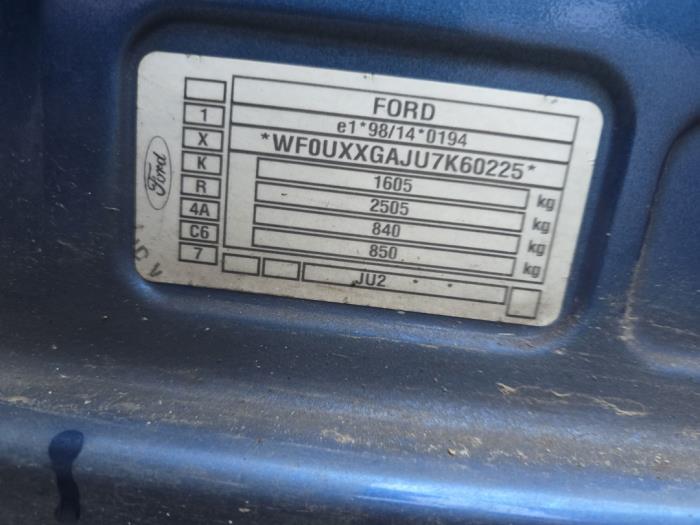 Ford Fusion 1.4 16V Sloopvoertuig (2007, Blauw)