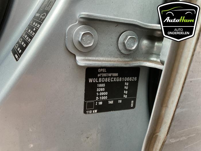 Opel Astra K Sports Tourer 1.4 Turbo 16V Sloopvoertuig (2016, Grijs)