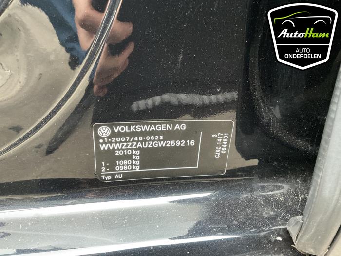 Volkswagen Golf VII 2.0 R 4Motion 16V Sloopvoertuig (2016, Zwart)