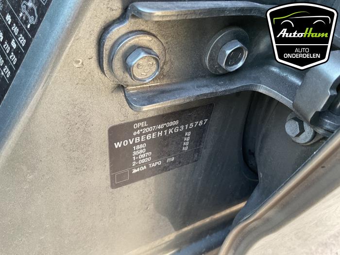 Opel Astra K 1.6 SIDI Eco Turbo 16V Sloopvoertuig (2019, Donker, Grijs)