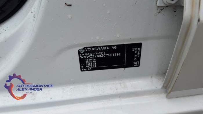 Volkswagen Polo V 1.6 TDI 16V 90 Sloopvoertuig (2011, Wit)