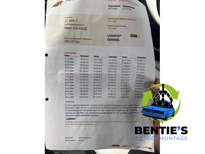 BMW 1 serie 116i 1.6 16V Sloopvoertuig (2011, Wit)