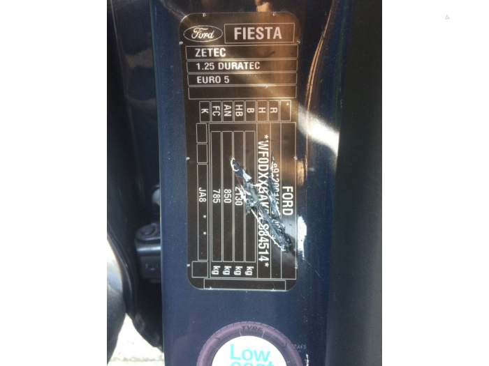 Ford Fiesta 6 1.25 16V Sloopvoertuig (2014, Donker, Grijs)