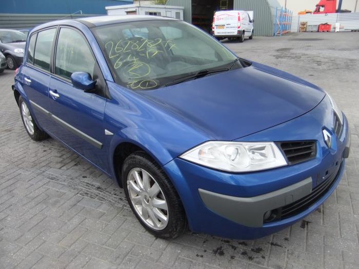 Renault Megane II 1.6 16V Schadevoertuig (2007, Blauw)