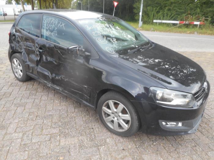 richting Sterkte Publiciteit Volkswagen Polo V 1.4 16V Schadevoertuig (2012, Zwart)