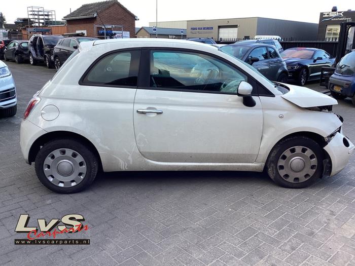 Fiat 500 1.2 Sloopvoertuig (2011, Rood, Zwart)