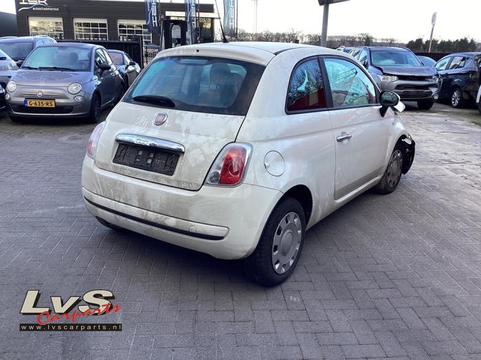 Fiat 500 1.2 Sloopvoertuig (2011, Rood, Zwart)