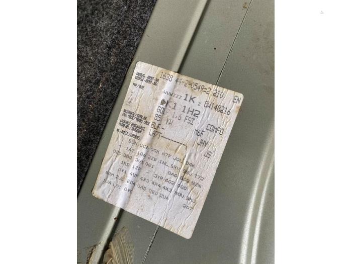 Volkswagen Golf V 1.6 FSI 16V Sloopvoertuig (2007, Grijs)