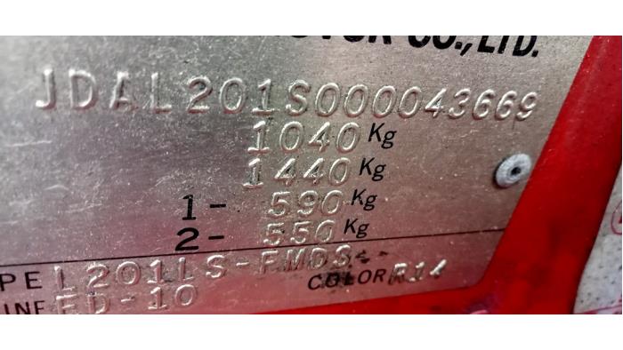 Daihatsu Cuore 850,Domino Sloopvoertuig (1994, Rood)