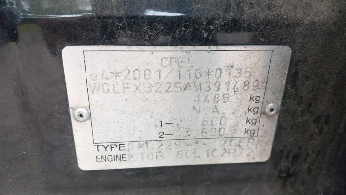 Opel Agila 1.0 12V ecoFLEX Sloopvoertuig (2010, Zwart)