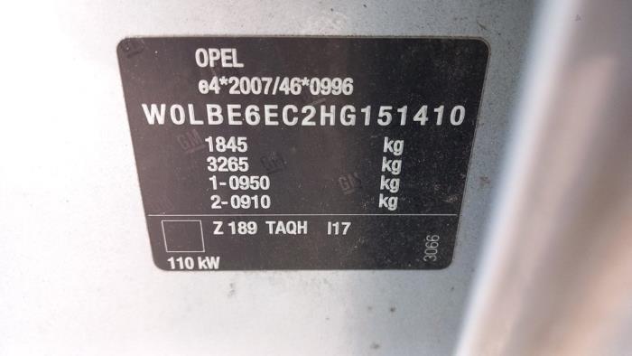 Opel Astra K 1.4 Turbo 16V Sloopvoertuig (2017, Grijs, Blauw)