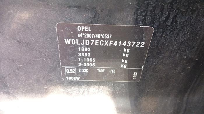 Opel Mokka/Mokka X 1.6 CDTI 16V 4x2 Sloopvoertuig (2015, Metallic, Zwart)