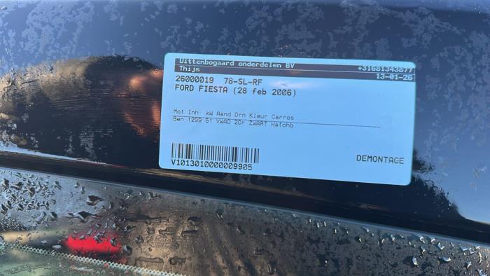 Ford Fiesta 5 1.3 Sloopvoertuig (2006, Zwart)