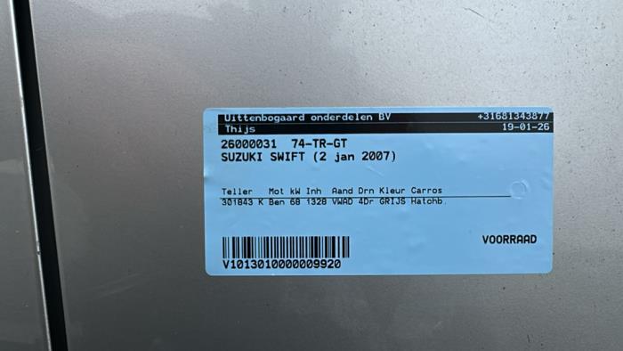 Suzuki Swift 1.3 VVT 16V Sloopvoertuig (2007, Grijs)