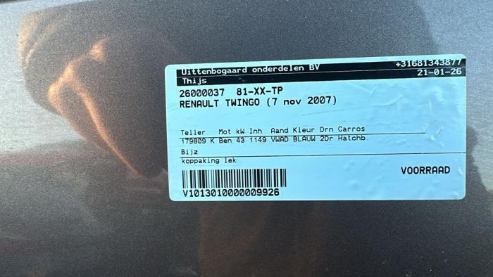 Renault Twingo II 1.2 Sloopvoertuig (2007, Blauw)