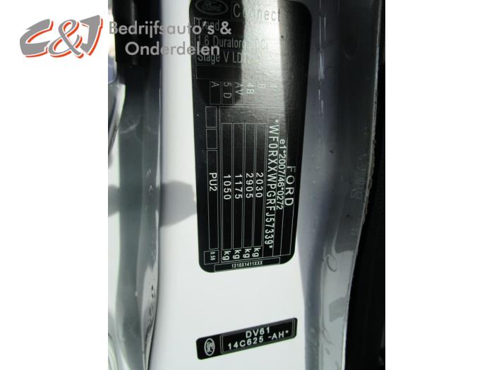 Ford Transit Connect 1.6 TDCi 16V 75 Sloopvoertuig (2015, Wit)