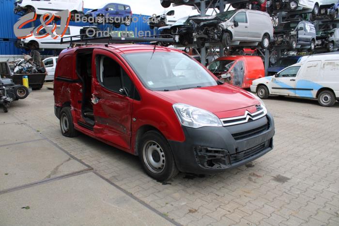 Citroen Berlingo 1.6 Hdi, BlueHDI 75 Sloopvoertuig (2017, Rood)