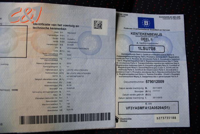 Peugeot Boxer 2.2 HDi 110 Euro 5 Sloopvoertuig (2015, Zwart)