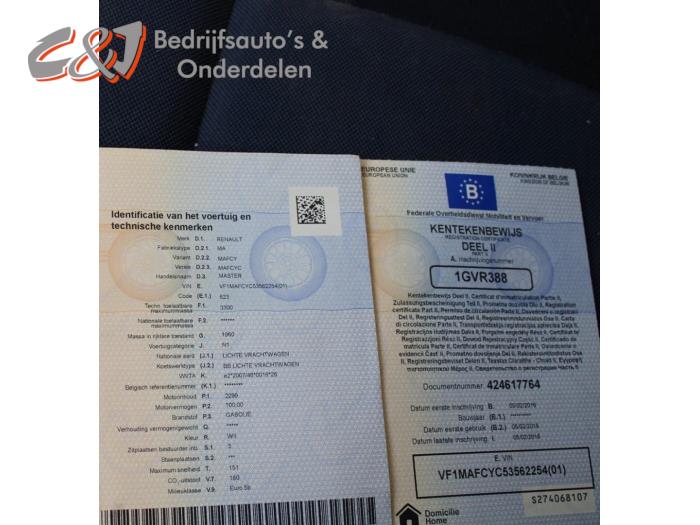 Renault Master III 2.3 dCi 135 16V FWD Sloopvoertuig (2016, Wit)