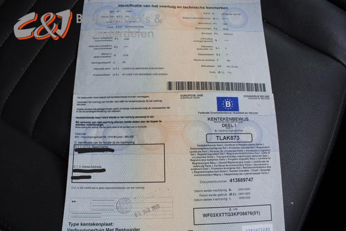 Ford Tourneo Custom 2.0 TDCi 16V Eco Blue 130 Sloopvoertuig (2020, Zwart)