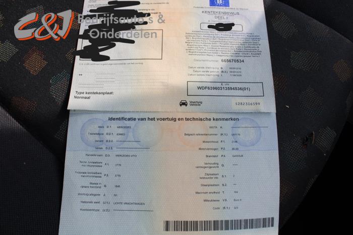 Mercedes Vito 2.2 111 CDI 16V Sloopvoertuig (2010, Wit)