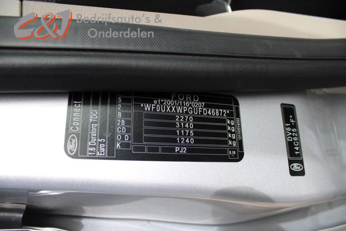 Ford Tourneo Connect/Grand Tourneo Connect 1.6 TDCi 95 Sloopvoertuig (2015, Zilvergrijs)