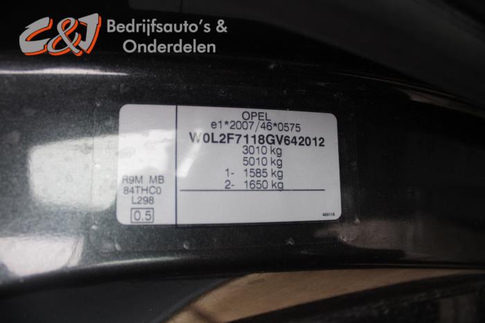 Opel Vivaro 1.6 CDTI BiTurbo 120 Sloopvoertuig (2016, Zwart)