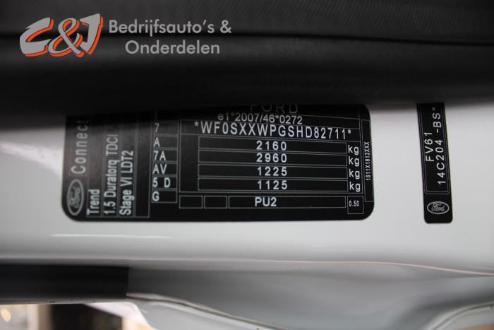 Ford Transit Connect 1.5 TDCi Sloopvoertuig (2017, Wit)