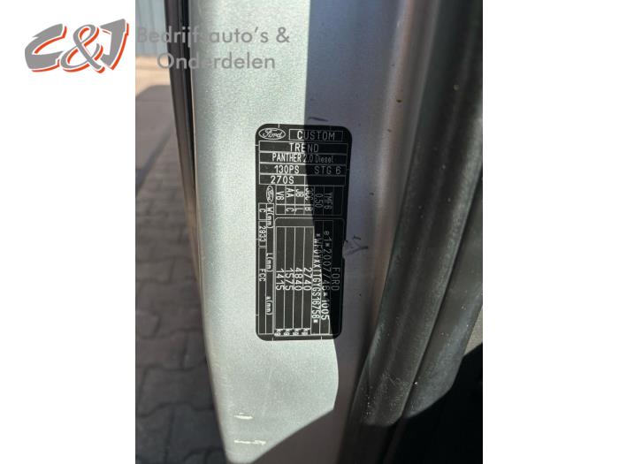 Ford Transit Custom 2.0 TDCi 16V Eco Blue 130 Sloopvoertuig (2017, Zilver)