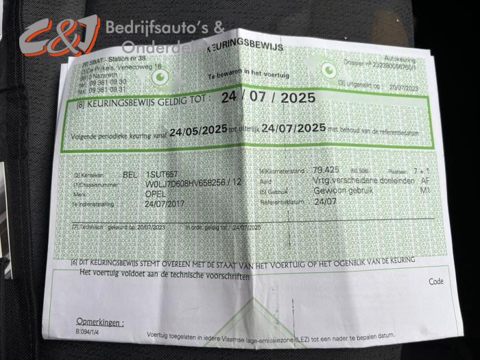 Opel Vivaro Combi 1.6 CDTI Biturbo 125 Sloopvoertuig (2017, Grijs)