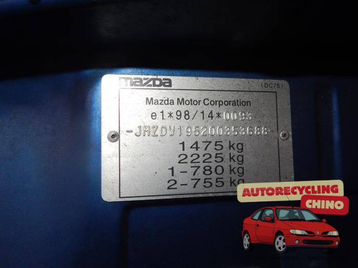 Mazda Demio 1.5 16V Sloopvoertuig (2002, Blauw)