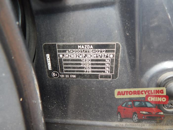 Mazda 2 1.25 16V Sloopvoertuig (2004, Grijs)