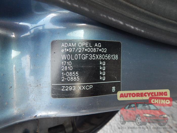 Opel Astra G Caravan 1.6 16V Sloopvoertuig (1999, Blauw)