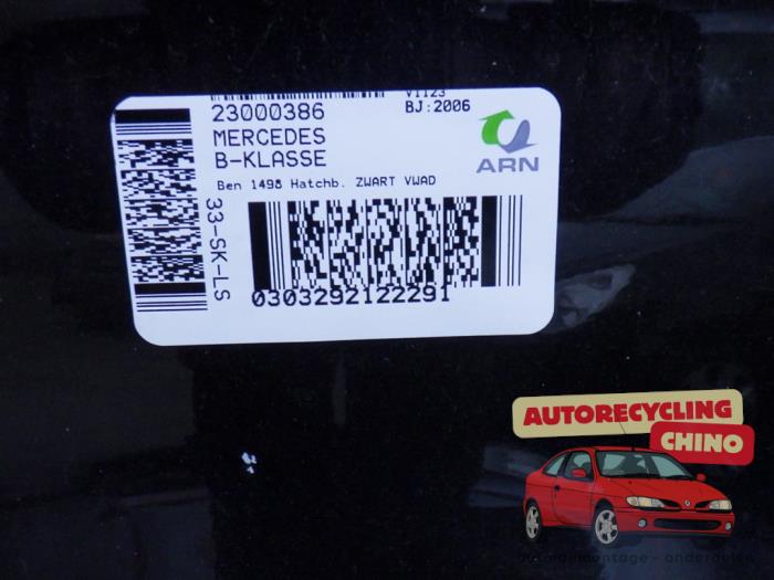 Mercedes B 1.5 B-150 16V Sloopvoertuig (2006, Zwart)