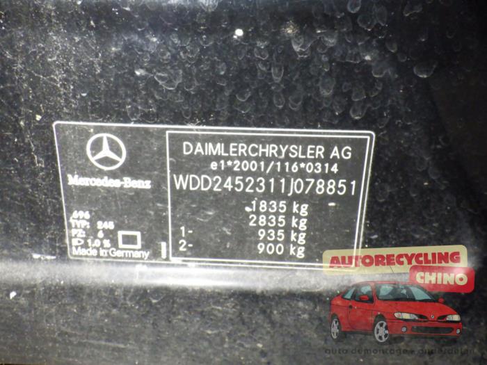 Mercedes B 1.5 B-150 16V Sloopvoertuig (2006, Zwart)