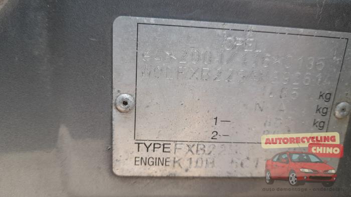 Opel Agila 1.0 12V Sloopvoertuig (2011, Grijs)