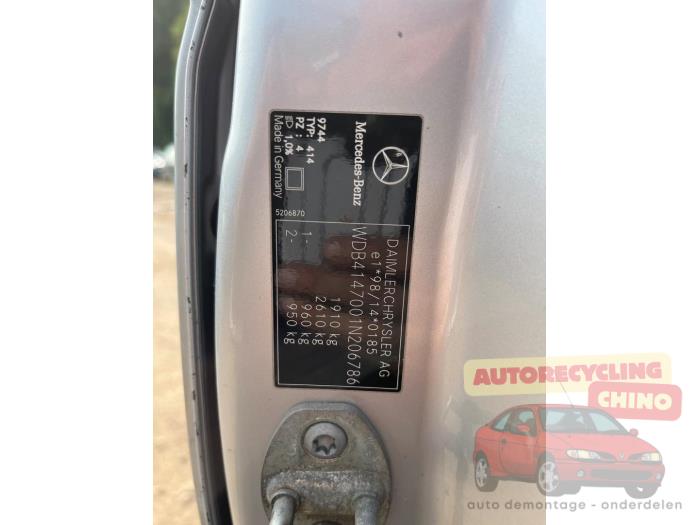 Mercedes Vaneo 1.6 Sloopvoertuig (2003, Grijs)