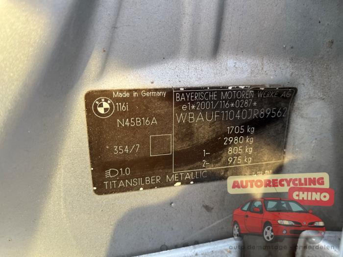 BMW 1 serie 116i 1.6 16V Sloopvoertuig (2004, Grijs)