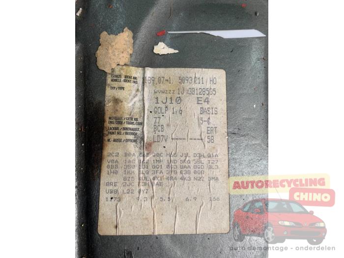 Volkswagen Golf IV 1.6 16V Sloopvoertuig (2003, Grijs)