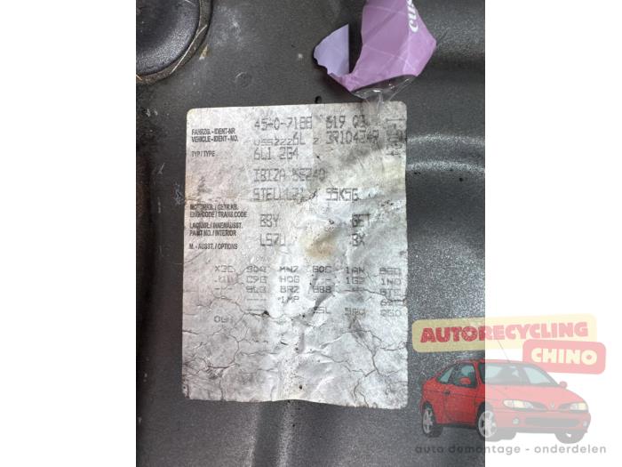 Seat Ibiza III 1.4 16V 75 Sloopvoertuig (2003, Grijs)