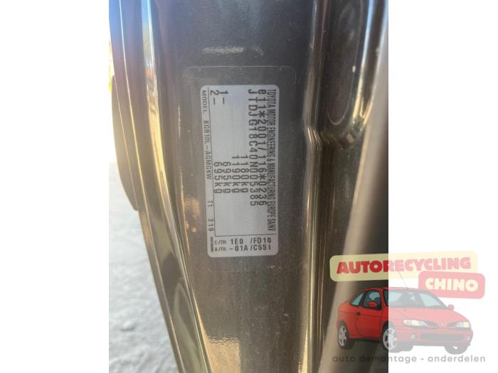 Toyota Aygo 1.0 12V VVT-i Sloopvoertuig (2005, Grijs)