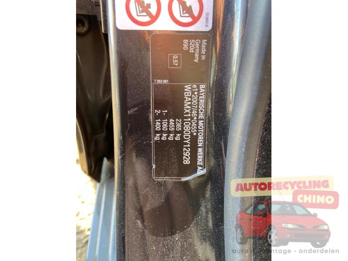 BMW 5 serie Touring 520d 16V Sloopvoertuig (2013, Grijs)