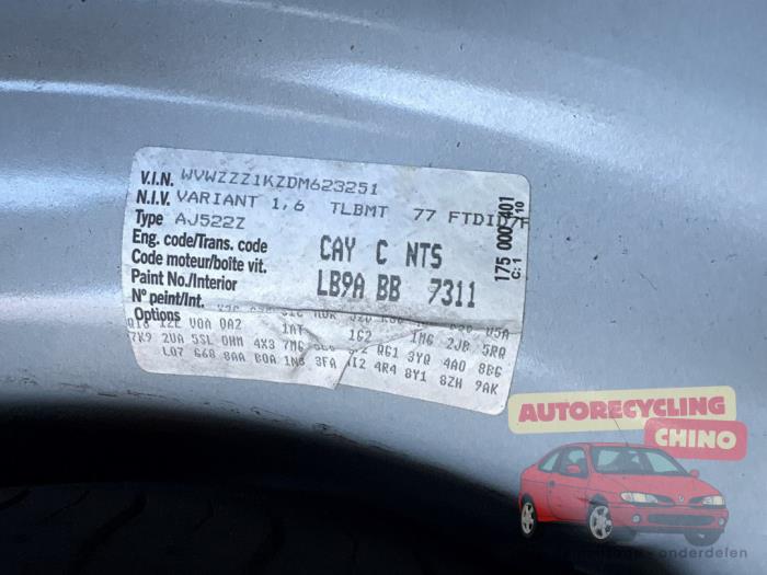 Volkswagen Golf VI Variant 1.6 TDI 16V 105 Sloopvoertuig (2013, Wit)