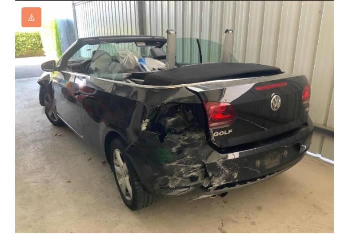 Volkswagen Golf VI Cabrio 1.4 TSI 160 16V Sloopvoertuig (2013, Zwart)